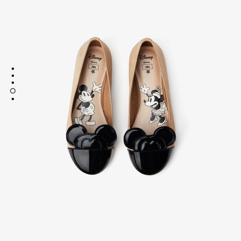 GORGEOUS ZARA NWT Minnie Mouse Disney Ballet Flats - Picture 1 of 7